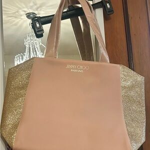 NWOT Jimmy Choo Blush and Glitter Tote